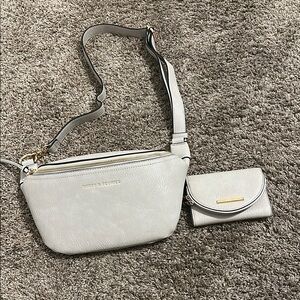 Poppy & Peonies Fog Sidekick & Margaux Wallet NWOT